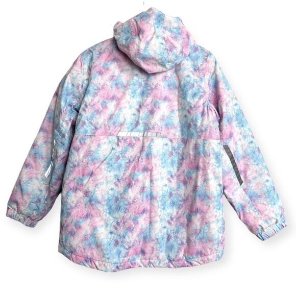 Eddie Bauer Water Color Insulated Hooded Parka Coat Girl's Size XL 16 - Picture 2 of 13